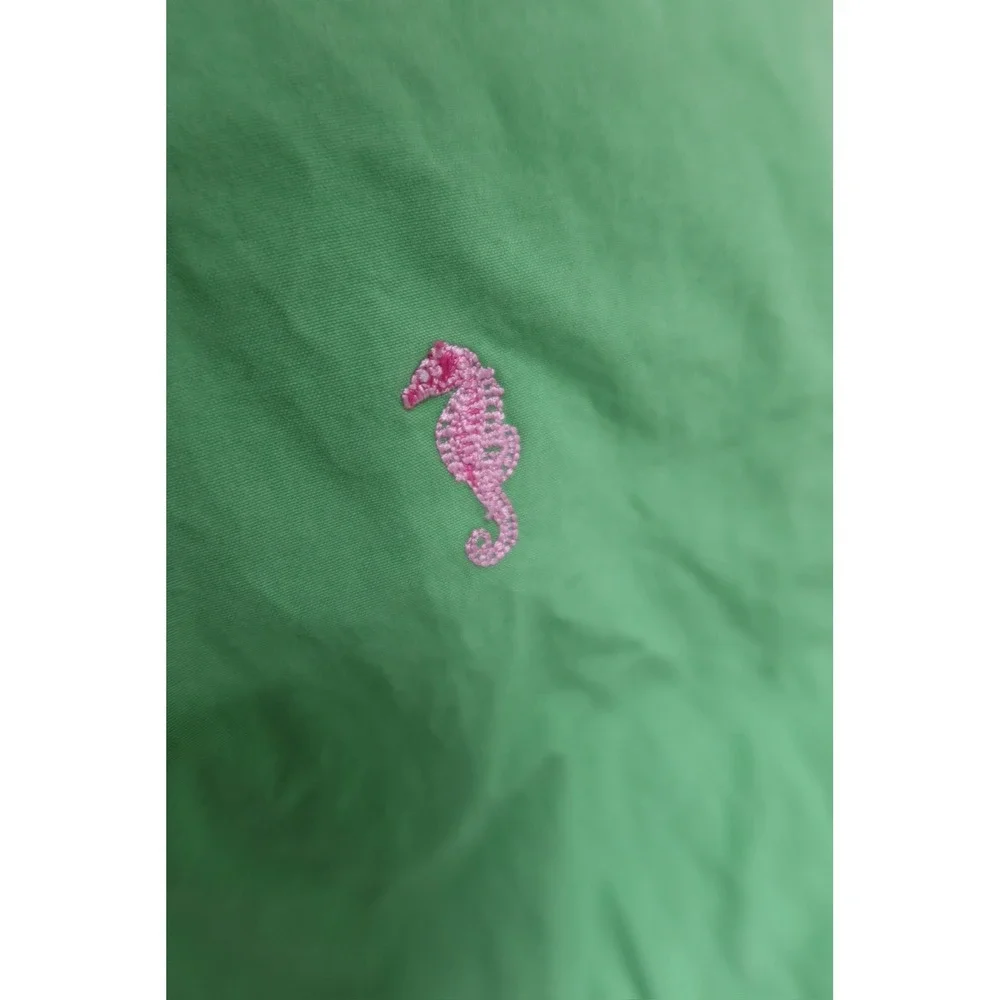 Tommy Hilfiger Unique Women's 8 Green Pink Seahorse Embroidered Capri Crop Golf - Picture 6 of 8